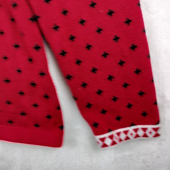 Breckenridge Sweater Womens Petite XL Red 1/4 Zip Fair Isle Holiday Christmas - Picture 5 of 13